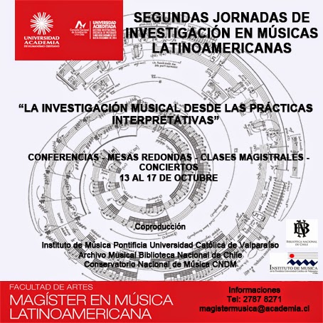 SEGUNDAS JORNADAS DE DE INVESTIGACIÓN EN MÚSICAS LATINOAMERICANAS